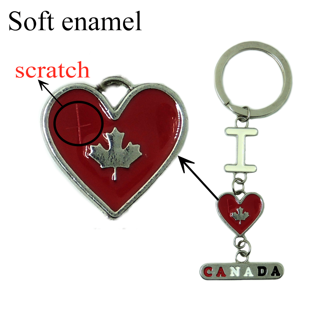 English letter Enamel key chain